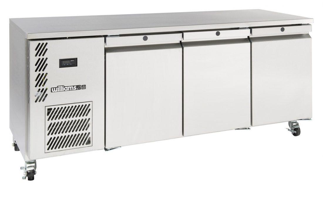 Williams LO3USS Opal 1x1 GN 3 Door Foodservice Counter Freezer
