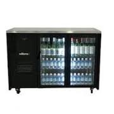 WILLIAMS HCS2UFBGDDSS 2 GLASS DOOR UNDERCOUNTER DISPLAY FRIDGE
