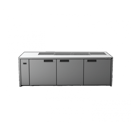 Williams LE3RSS Emerald 3 Door Stainless Steel Remote Under Counter Freezer